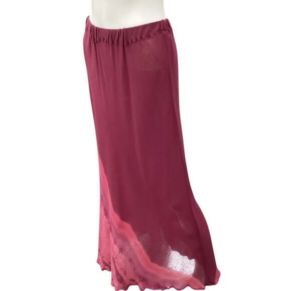 VTG Carole Dolighan 2PieceSet Women’s SZ XL Maxi Skirt+Top 90’ Tye Dye Hobo Pink - Picture 7 of 10